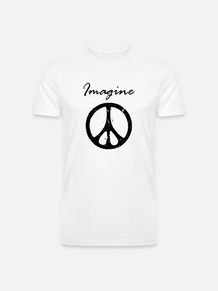 Imagine Peace - Men’s Tri-Blend Organic T-Shirt - white