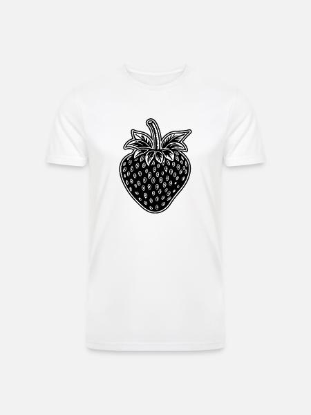 Strawberry Fruit Berries - Men’s Tri-Blend Organic T-Shirt - white