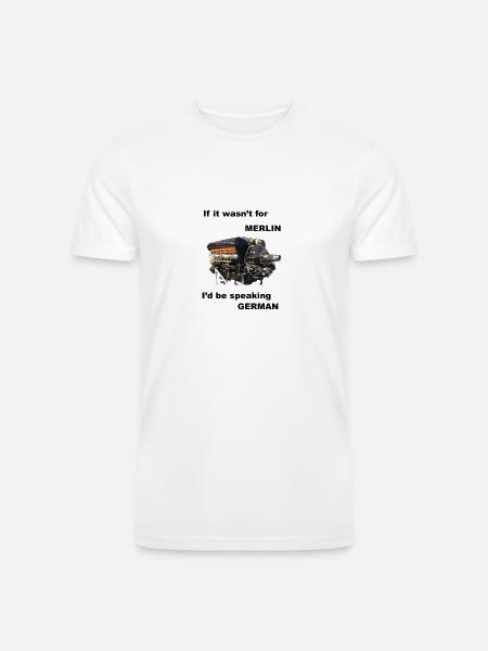 Ode to Rolls Royce Merlin Engine - Men’s Tri-Blend Organic T-Shirt - white