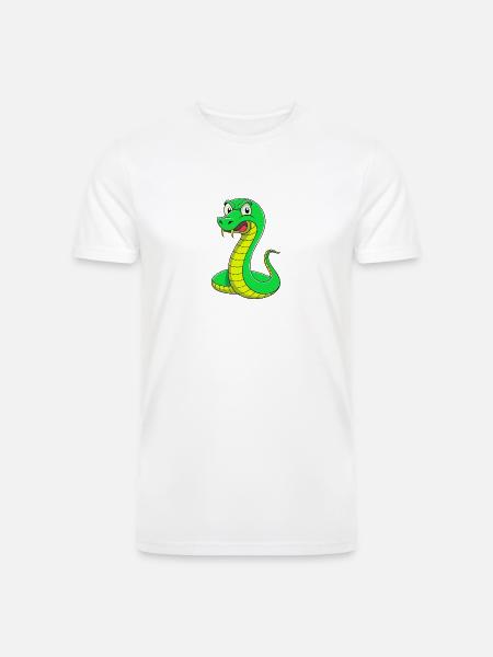 Disgusted Serpent: A Snaky Expression - Men’s Tri-Blend Organic T-Shirt - white