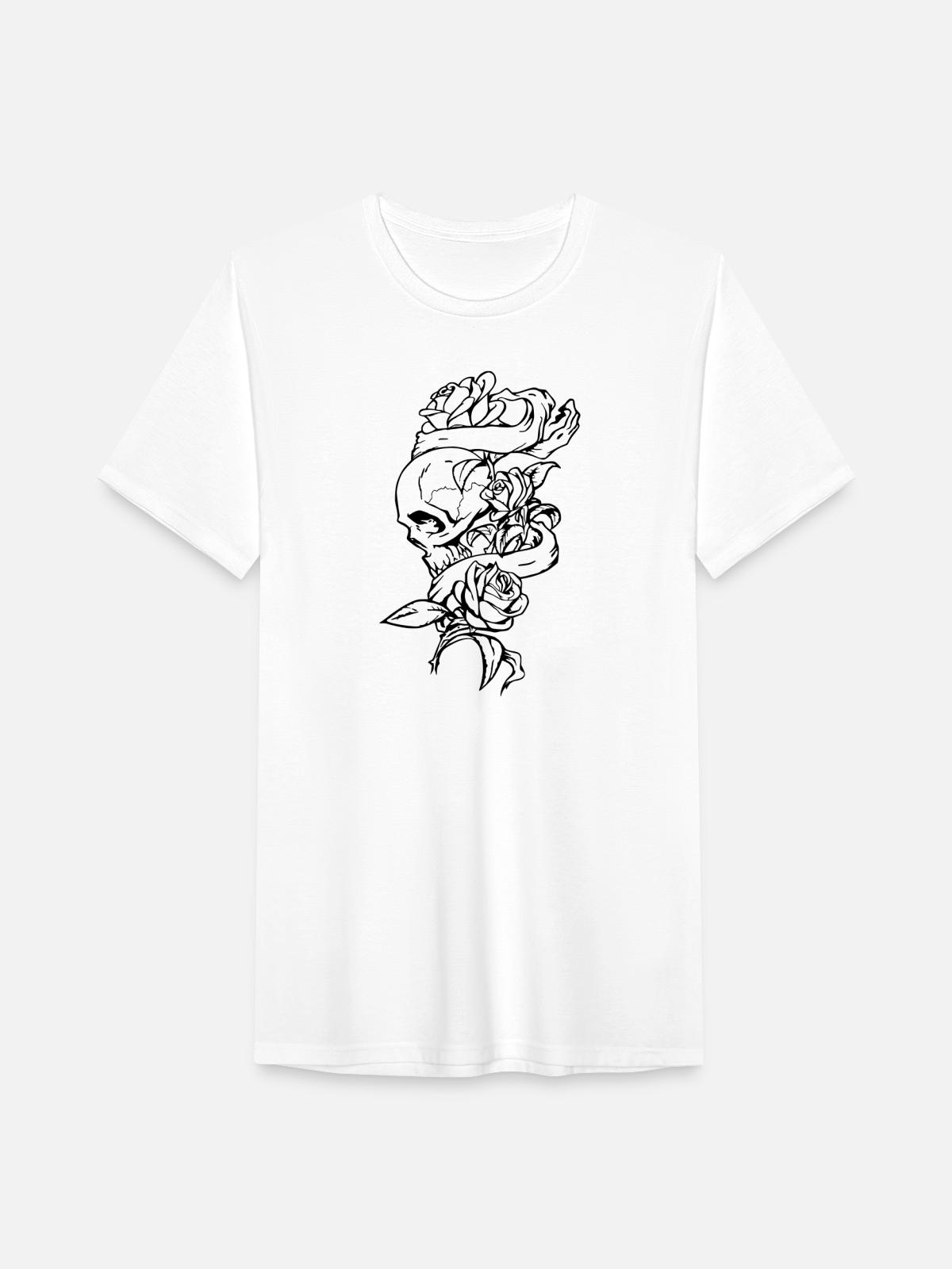 skullandrose - Men’s Tri-Blend Organic T-Shirt - white - Front