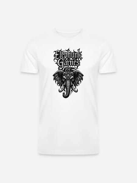 Elephant Games Logo - Men’s Tri-Blend Organic T-Shirt - white