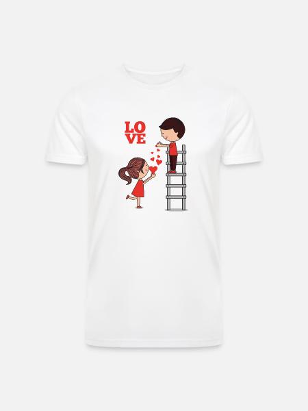 LOVE Collection - Men’s Tri-Blend Organic T-Shirt - white