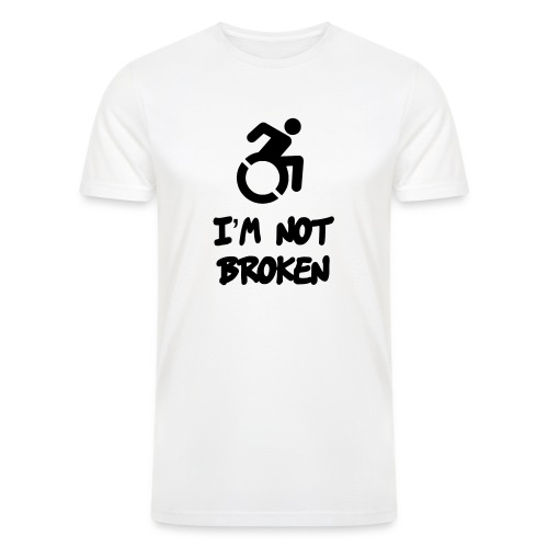 A wheelchair user is not broken! # - Men’s Tri-Blend Organic T-Shirt