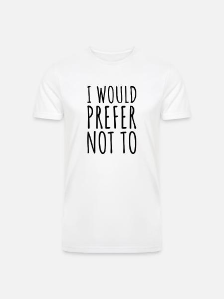 I prefer not to - Men’s Tri-Blend Organic T-Shirt - white