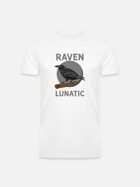Raven Lunatic - Men’s Tri-Blend Organic T-Shirt - white