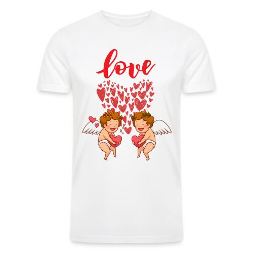 Cupid Love Designs, cupid love angel vibration. - Men’s Tri-Blend Organic T-Shirt