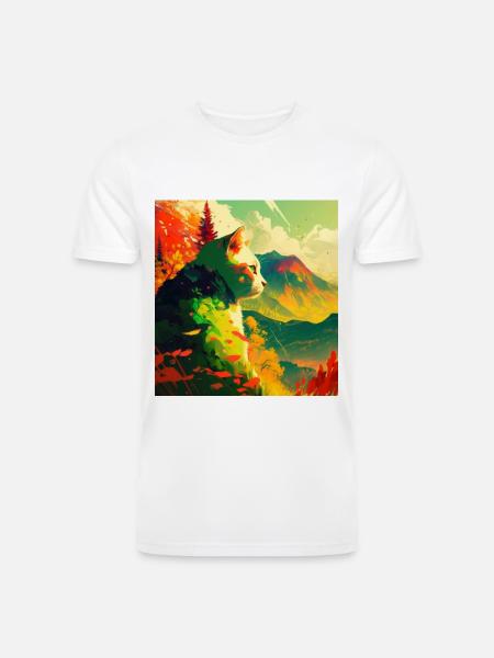 CAT - Men’s Tri-Blend Organic T-Shirt - white