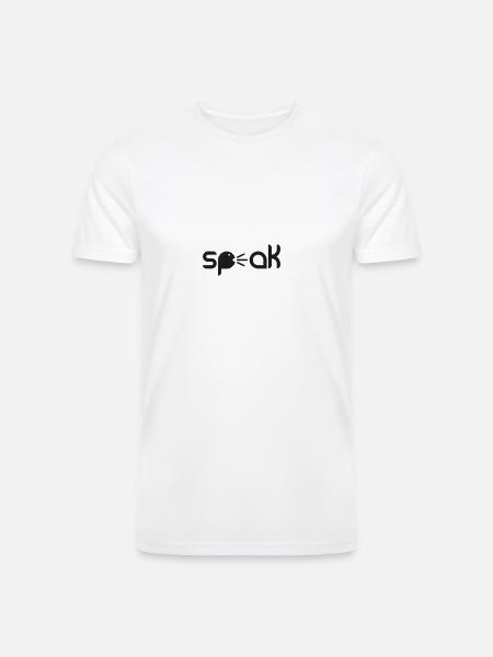 speak - Men’s Tri-Blend Organic T-Shirt - white