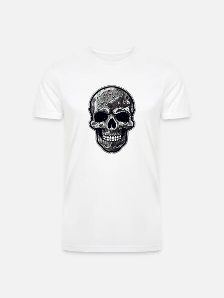 Skull art - Men’s Tri-Blend Organic T-Shirt - white