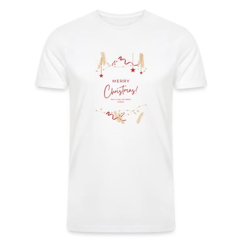 Merry Christmas Typography Design - Men’s Tri-Blend Organic T-Shirt