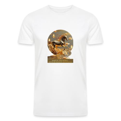 Year of the Horse Abundance T Shirt, Lunar NY Gift - Men’s Tri-Blend Organic T-Shirt