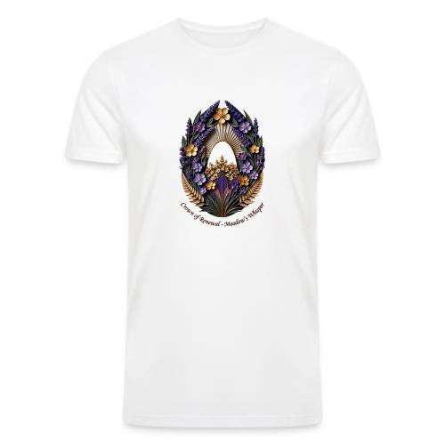 Easter Meadow Crown Renewal T Shirt, Spring Gift - Men’s Tri-Blend Organic T-Shirt