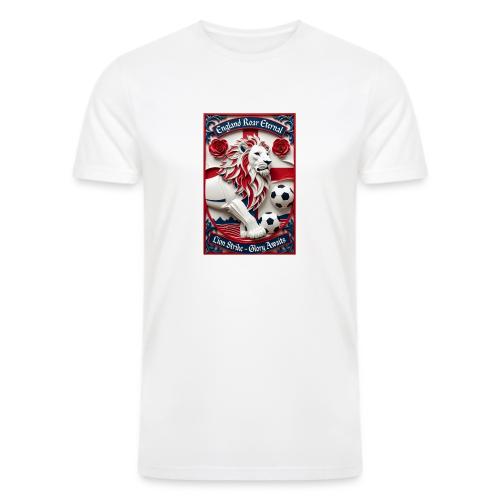 England Lion Soccer T Shirt, Football Pride Gift - Men’s Tri-Blend Organic T-Shirt
