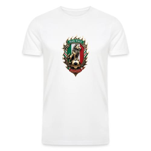Italy Wolf Fury T-Shirt, Italian Flag Pride Gift - Men’s Tri-Blend Organic T-Shirt