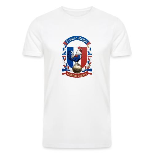 France Rooster Reign T-Shirt, Tricolore Pride Gift - Men’s Tri-Blend Organic T-Shirt