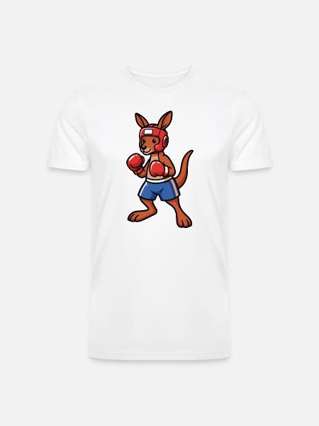 boxing kangaroo Australia - Men’s Tri-Blend Organic T-Shirt - white