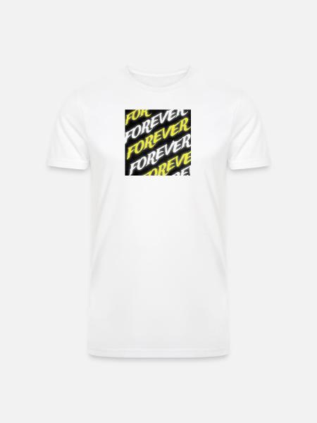 Forever Neon Text - Men’s Tri-Blend Organic T-Shirt - white