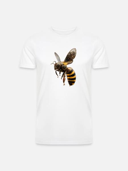 Golden mandala bee art - Men’s Tri-Blend Organic T-Shirt - white