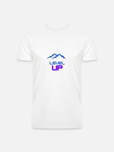 Level up - Men’s Tri-Blend Organic T-Shirt - white