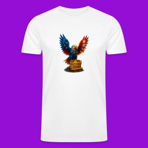 Veterans Press & Bald Eagle Flag 2 Print Set - Men’s Tri-Blend Organic T-Shirt