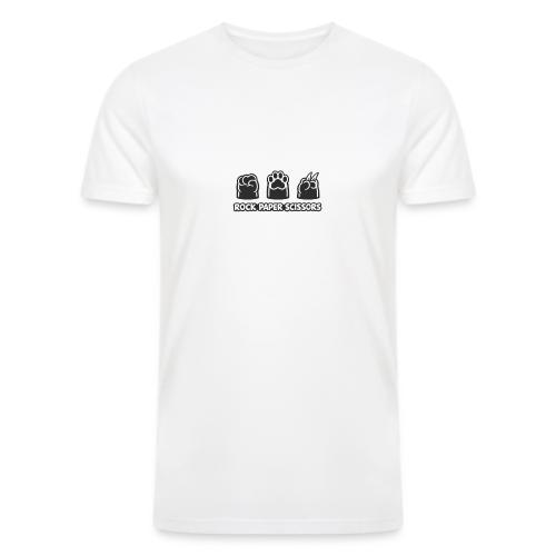 Playful Dog Paw Rock Paper Scissors - Men’s Tri-Blend Organic T-Shirt