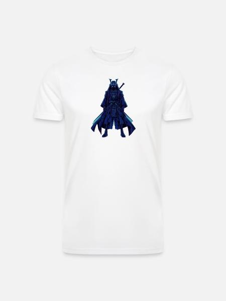 Neon Dread Samurai - Men’s Tri-Blend Organic T-Shirt - white