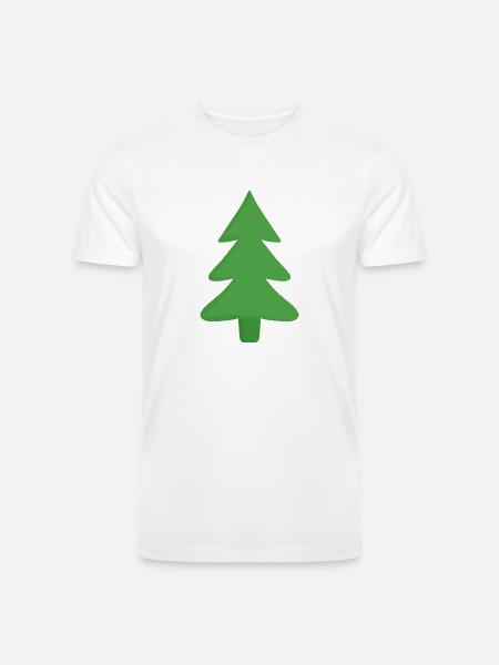Pine Tree - Men’s Tri-Blend Organic T-Shirt - white