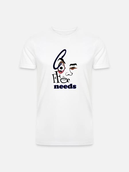 Coffee Needs Open Eyes - Men’s Tri-Blend Organic T-Shirt - white