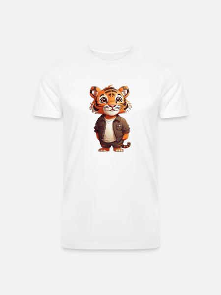 TIGER KING - Men’s Tri-Blend Organic T-Shirt - white