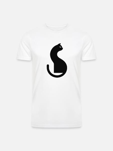 Quadratic Purrfection - Men’s Tri-Blend Organic T-Shirt - white