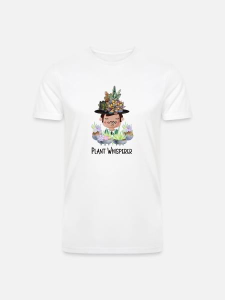 Plant Whisperer - Men’s Tri-Blend Organic T-Shirt - white