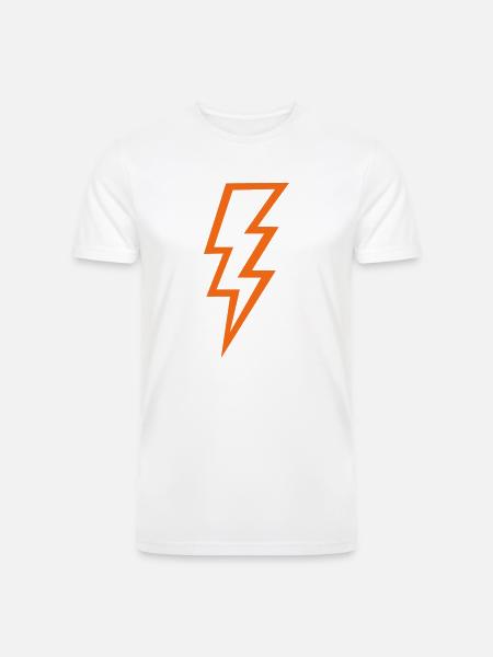 Thunderbolt - Men’s Tri-Blend Organic T-Shirt - white