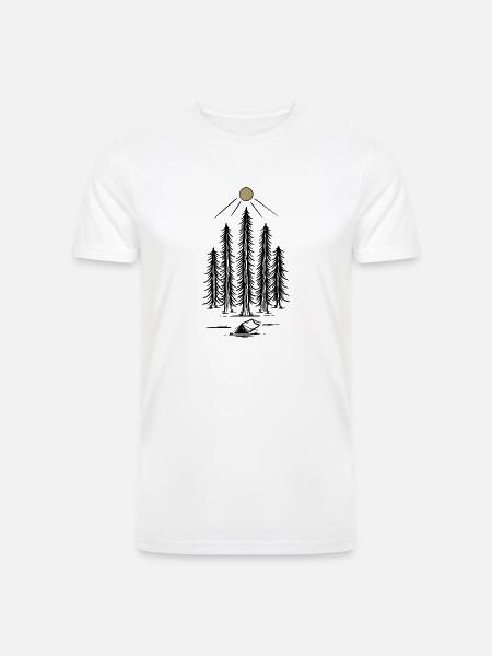 Camp Away - Men’s Tri-Blend Organic T-Shirt - white
