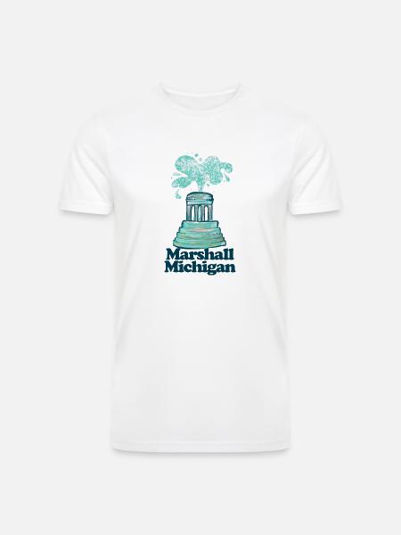 Marshall Michigan - Men’s Tri-Blend Organic T-Shirt - white