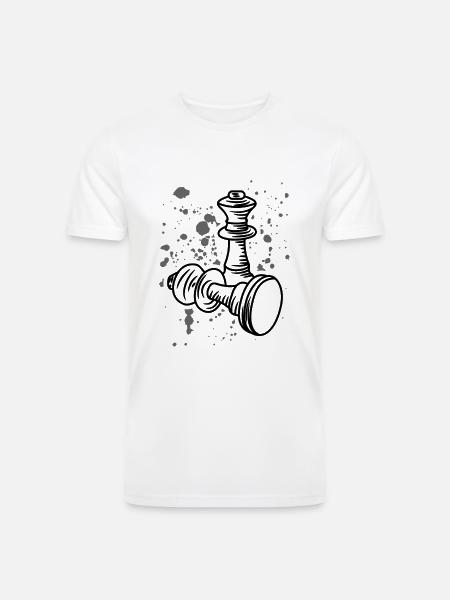 Chess Piece - Men’s Tri-Blend Organic T-Shirt - white