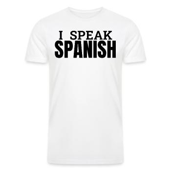 i speak SPANISH - Men’s Tri-Blend Organic T-Shirt - white - Front