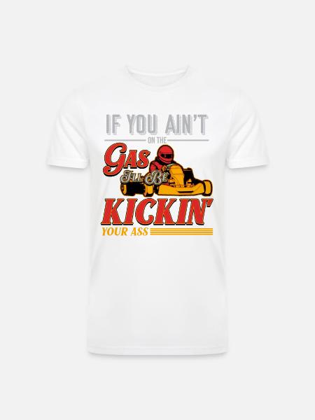 Go Kart - Men’s Tri-Blend Organic T-Shirt - white