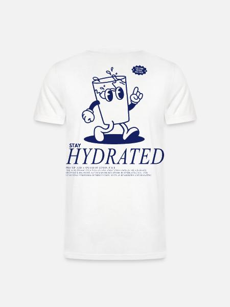 Stay Hydrated - Drink Your Water - Men’s Tri-Blend Organic T-Shirt - white