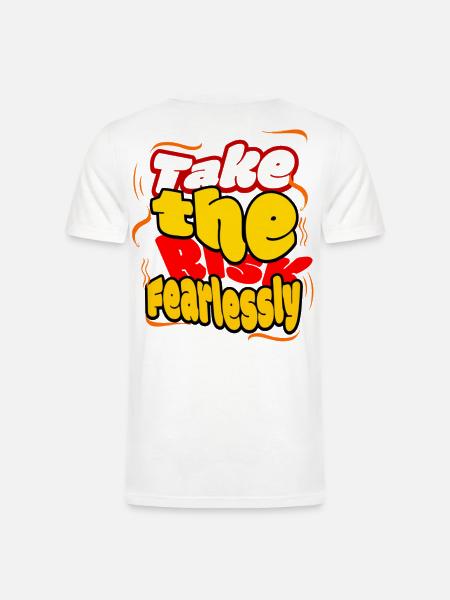 Fearless Tshirt - Men’s Tri-Blend Organic T-Shirt - white