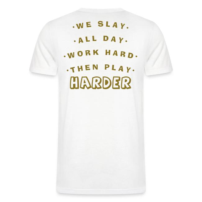 We Slay All Day Shiny Shirt Metallic Silver & Gold