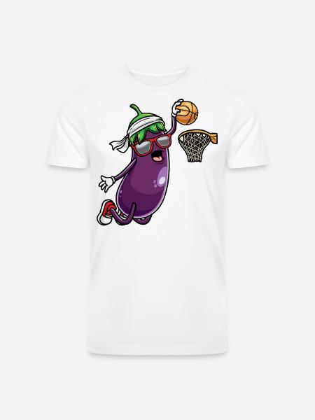 Eggplant Fruit Vegetable Vegetarian - Men’s Tri-Blend Organic T-Shirt -