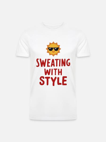 Sweating with Style - Men’s Tri-Blend Organic T-Shirt -