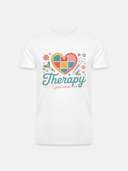 Therapy Quilt Heart Patch - Men’s Tri-Blend Organic T-Shirt -