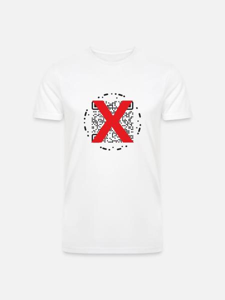 Nice Try Big Brother Privacy QR Code Design - Men’s Tri-Blend Organic T-Shirt - 