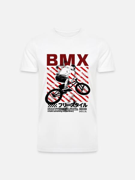 BMX No Limits Neon Stripes - Men’s Tri-Blend Organic T-Shirt -