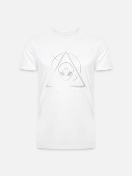 Alien Symbol We See All Cosmic Mystery Tee - Men’s Tri-Blend Organic T-Shirt - 