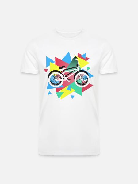 BMX Biking Geometric - Men’s Tri-Blend Organic T-Shirt -