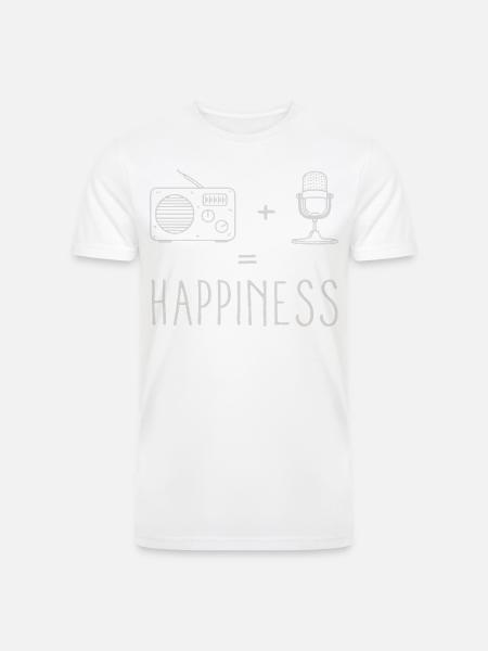 Radio + Microphone = Happiness - Men’s Tri-Blend Organic T-Shirt -