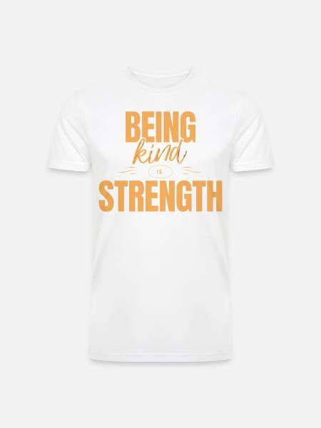 Being kind is strength - Men’s Tri-Blend Organic T-Shirt -